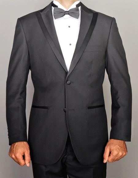 Giorgio Fiorelli Modern Lapel Tuxedo In Beige, Black