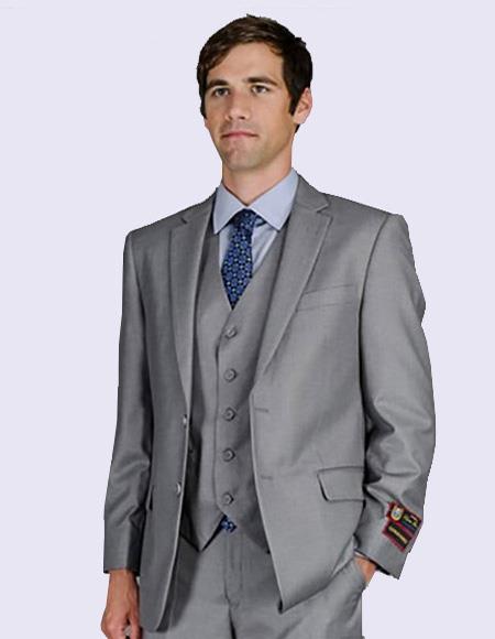 Giorgio Fiorelli Gray Mens Suit