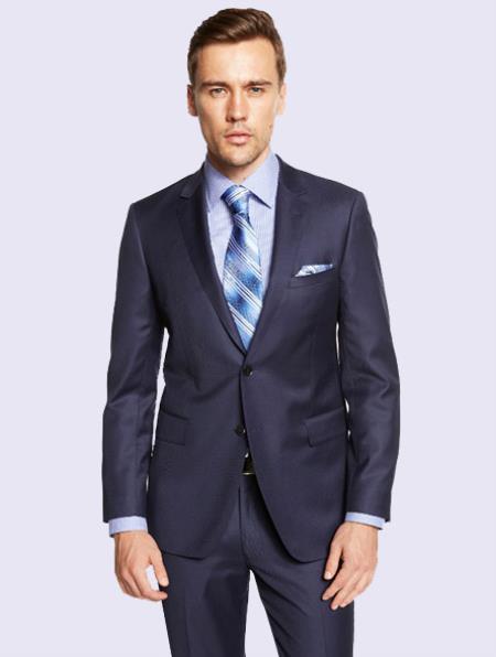 Bertolini Silk & Fabric Menâ€™s Suit-French Blue- High End Suits - High Quality Suits