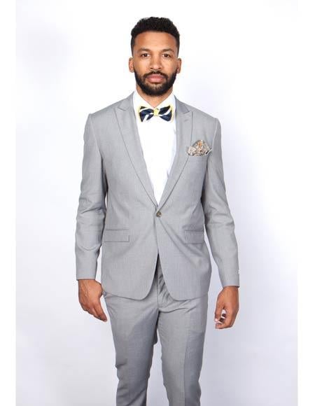Graduation Suit For Boy / Guys Light Gray