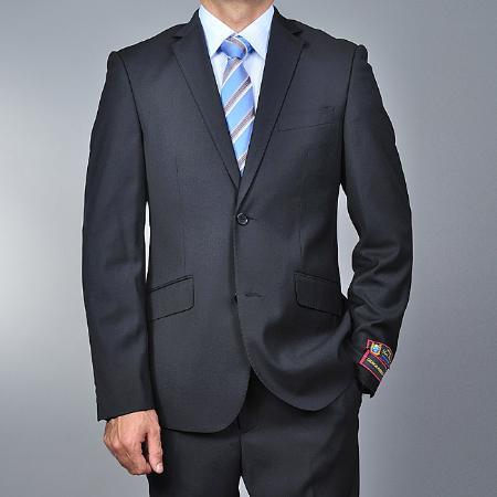 Black Skinny Four Button Cuff Graduation Suit For Boy / Guys