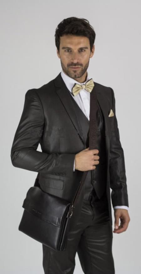 Brown 3 Piece Graduation Suit For boy / Guys