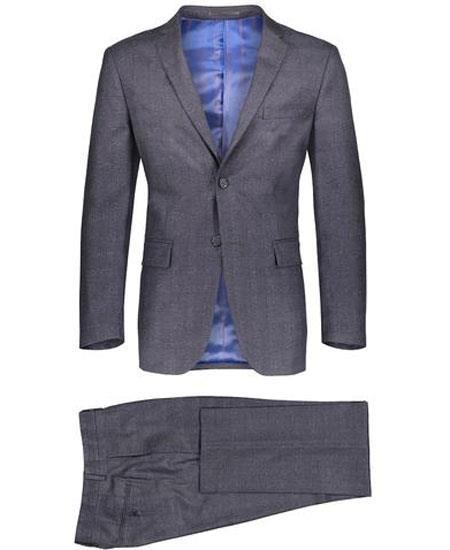 Gray Plaid ~ Windowpane Pattern Graduation Suit For boy / Guys