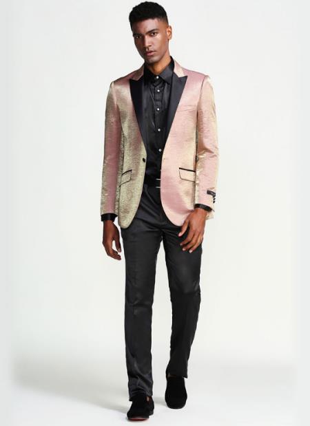 Ruby Rose Men's Collection Men's Rose Gold Dusty Rose One Buttons — Menssuitsatlanta