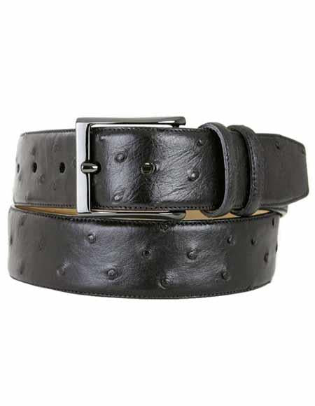 Mezlan Ostrich Skin Belt