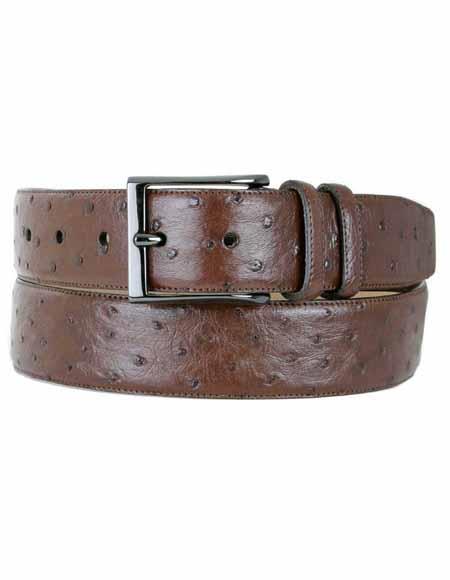 Mezlan Ostrich Skin Belt