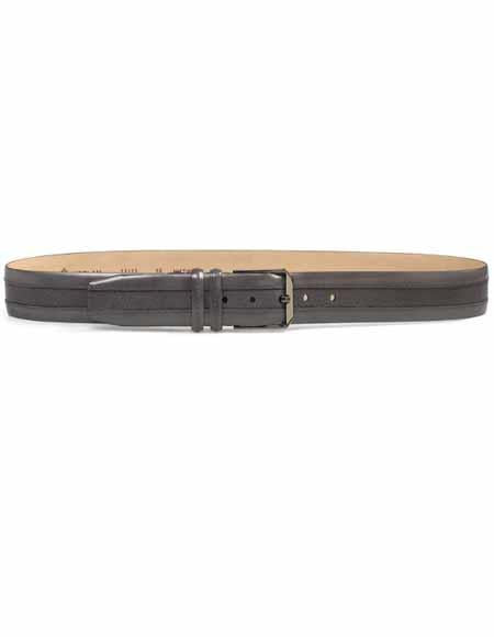 Mezlan Leather and Deerskin Belt