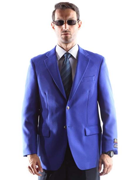 Big and Tall & Extra Long Sizes Men's Blazer With Brass Buttons