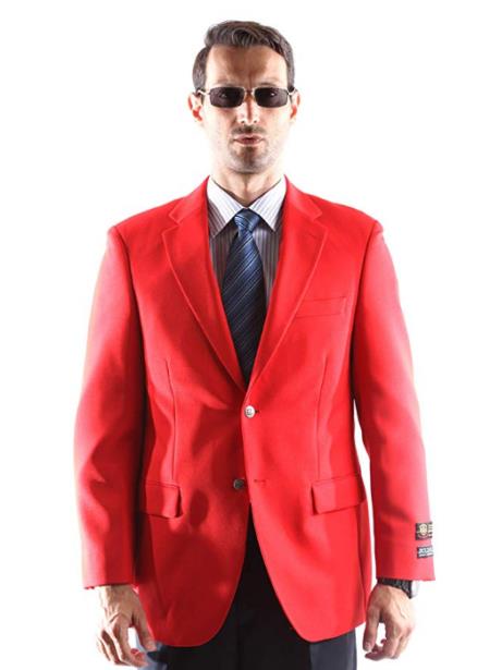 Big and Tall & Extra Long Sizes Men's Blazer With Brass Buttons