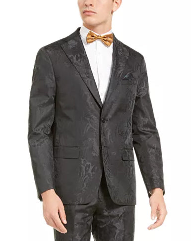 Black Paisley ~ Floral Suit Jacket and Pants Perfect for Wedding and Prom 2025 Outfit