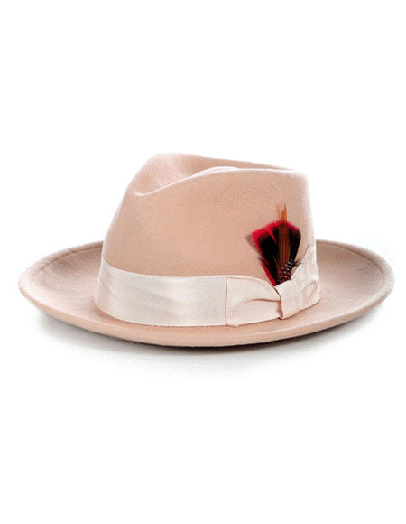 Crushable Fedora Mens Dress Hats in Camel