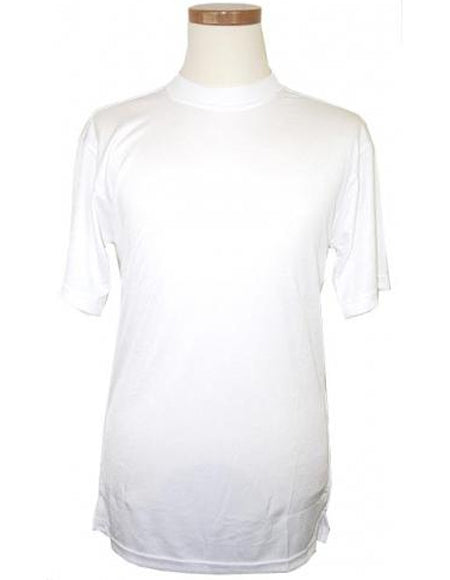 White Short Sleeve Pull - Over Mock Neck T.Shirt for Men