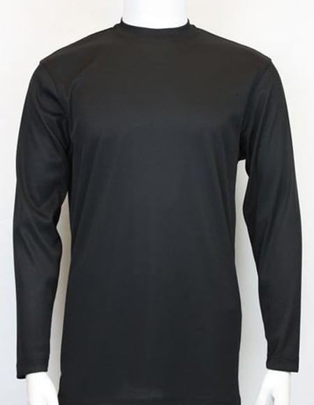 White Shiny Long Sleeve Mock Neck Shirt For Men main image 1