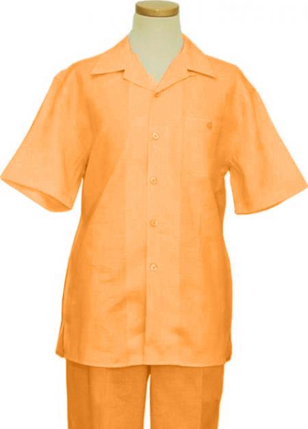 Linen Walking Suit Mustard