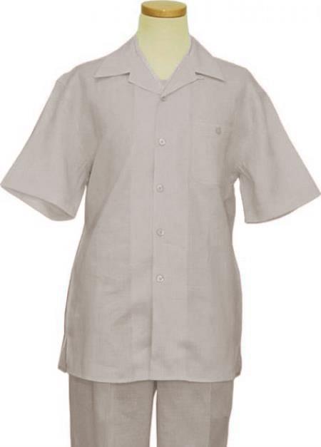 Linen Walking Suit Off-White