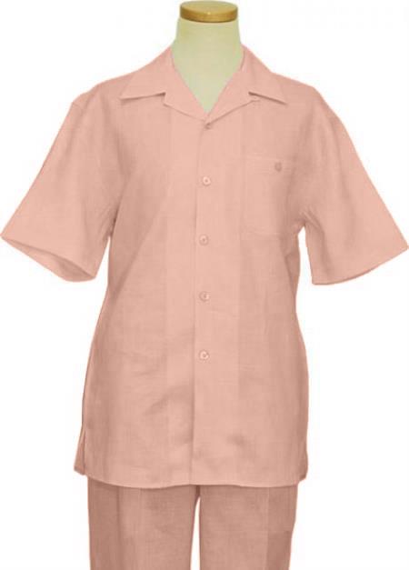 Linen Walking Suit Peach
