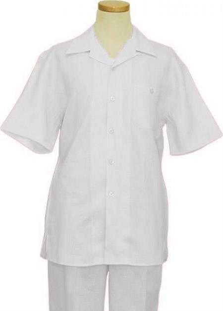 Linen Walking Suit White