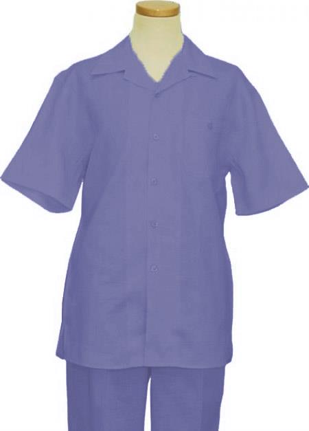 Linen Walking Suit R Blue