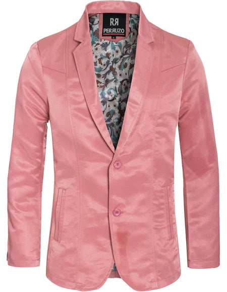 Men's Slim Fit Western Blazer Sport Coat Mauve Sacos Vaqueros Para Hombre