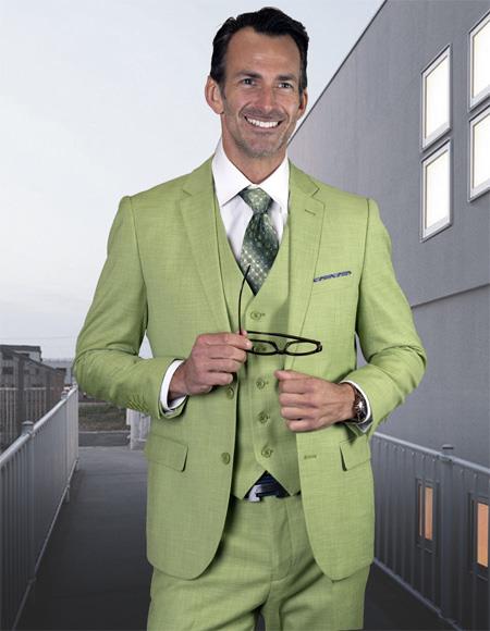 Two Button Ultra Slim Fit Prom 2026 Suit / Wedding Suit In Pistachio