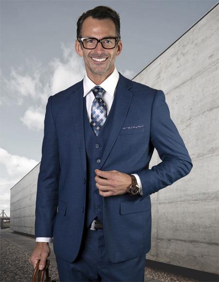 Two Button Ultra Slim Fit Prom 2026 Suit / Wedding Suit In Sapphire
