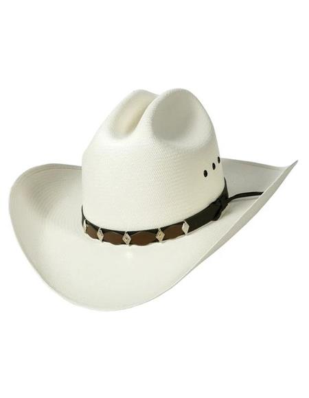 Wild West 100x Straw Hat Traditional Cattleman Crease Crown