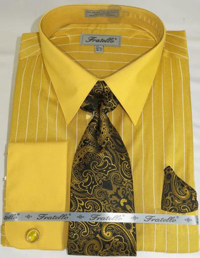 Black And Gold Mens Dress Shirt