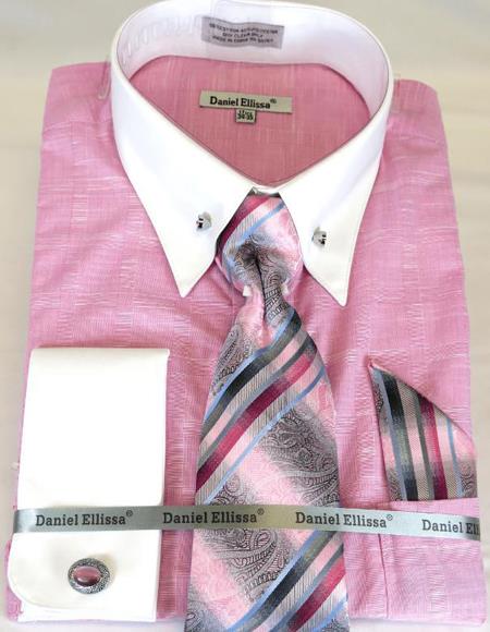 Pink Colorful Men's Dress Shirt