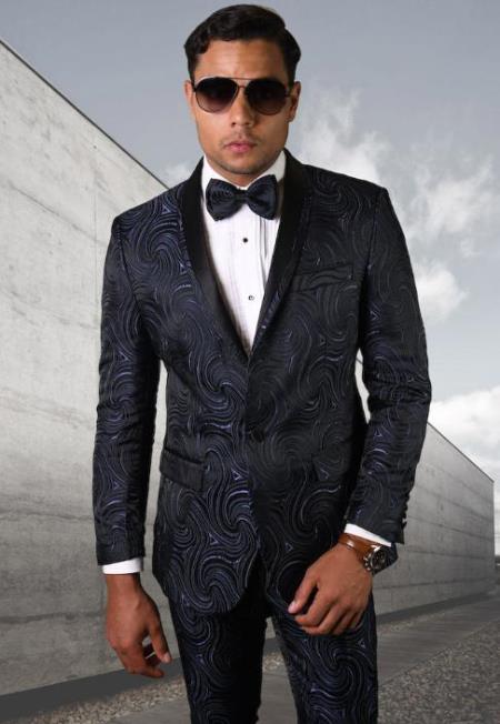 Navy Ultra Slim Fit Prom Suit or Wedding Suit for Men — Menssuitsatlanta
