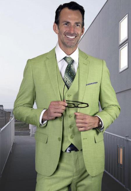 Men's Pistachio Ultra Slim Fit Prom 2026 Suit