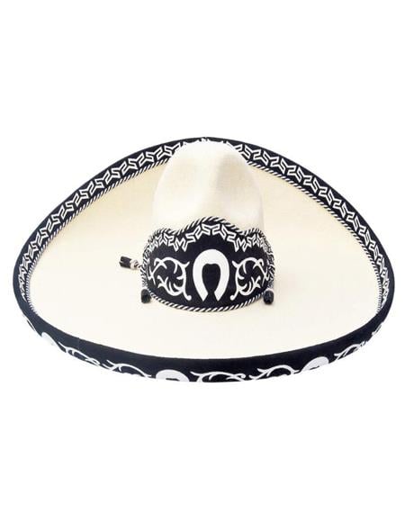 Sombreros Charros Forrados De Lana Blanco