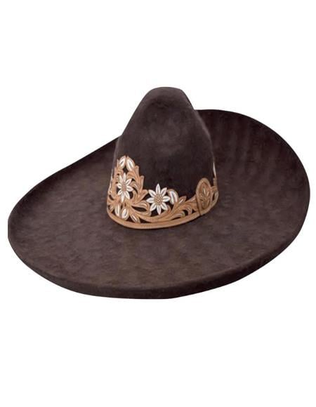 Sombrero Charro Choco De Pelo De Conejo Brown
