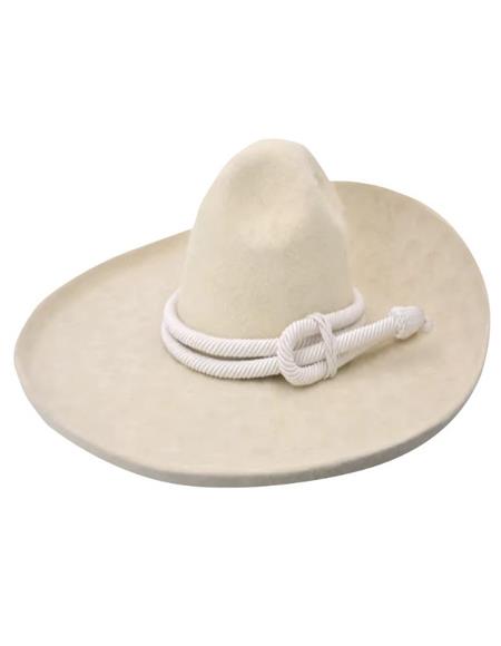 Sombrero Charro Pelo De Conejo Beige