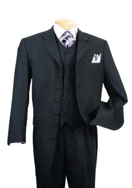 Cheap Plus Size Suits For Men - Big and Tall Suit For Big Guys Solid Black