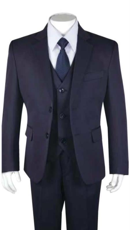 Boys Husky Suit Church Suit Navy