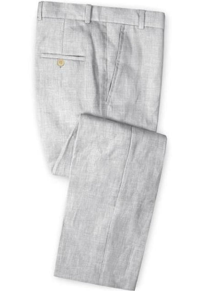 Mens Gray Linen Pants