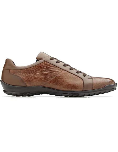 Men's Sneaker Honey Genuine Caiman and Soft Calf