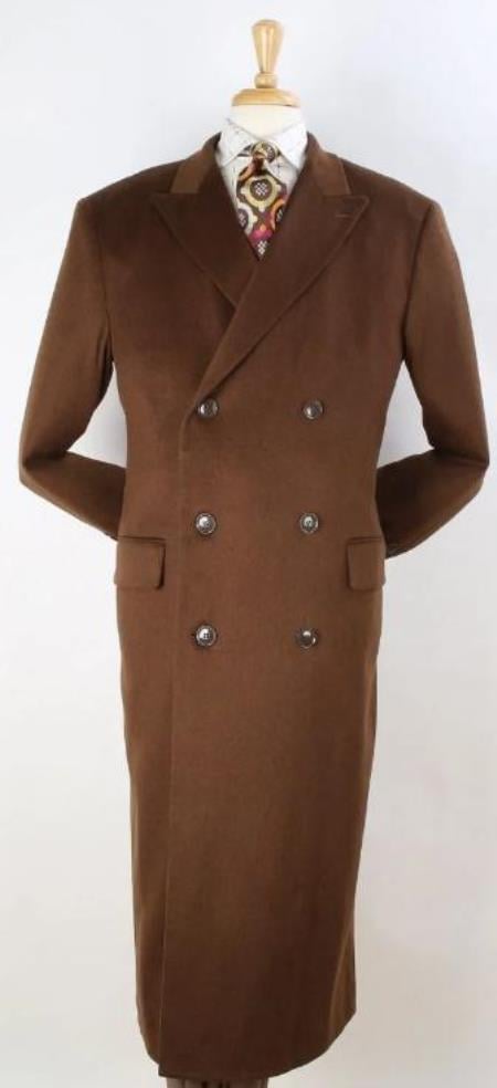 Mens Topcoat Mens Vicuna - Light Brown Coat - Vicuna - Light Brown Overcoat