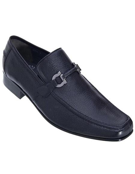 Men's Los Altos Boots Black Genuine Deer Skin Slip-ons