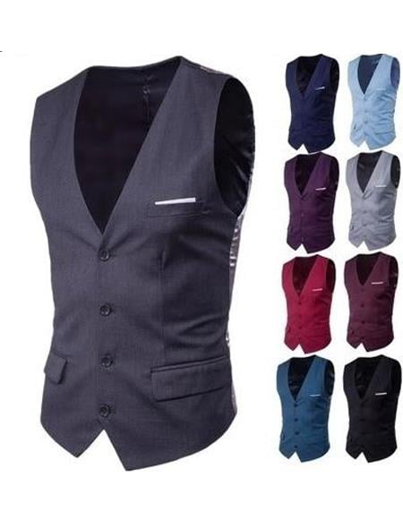 10 Different Colors Suit Vest Mystery Bundle 10 For $100 ($10 Each)