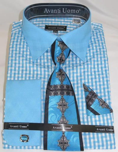 Aqua Color Dress Shirt