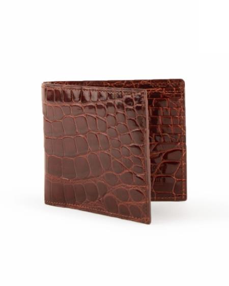 Men's Full Alligator Hipster Cognac