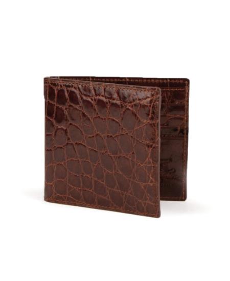 Men's Full Alligator Billfold Cognac