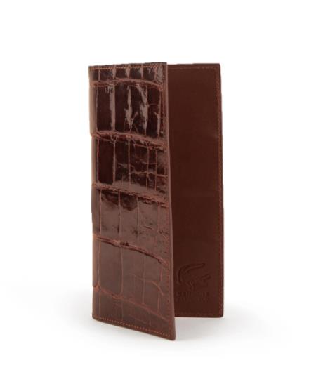 Men's Alligator Checkbook Cognac