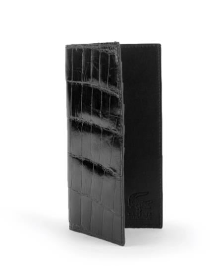 Men's Alligator Checkbook Black