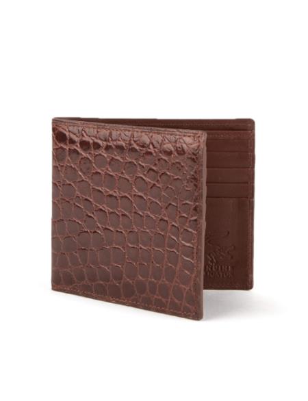 Men's Alligator Billfold Cognac