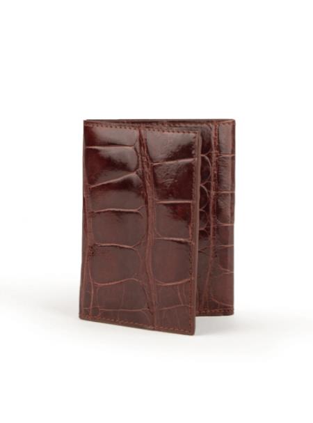 Men's Alligator Trifold Cognac