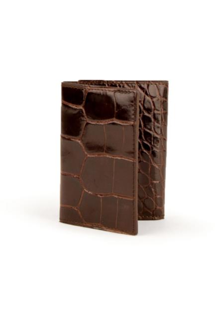 Men's Alligator Trifold Nicotine