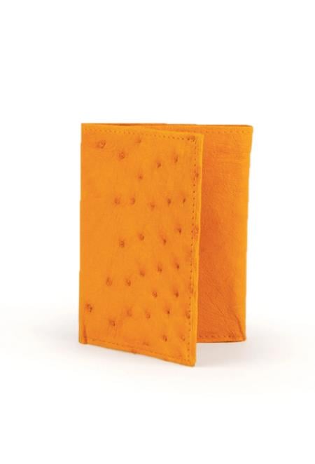 Men's Smooth Ostrich Trifold Buttercup