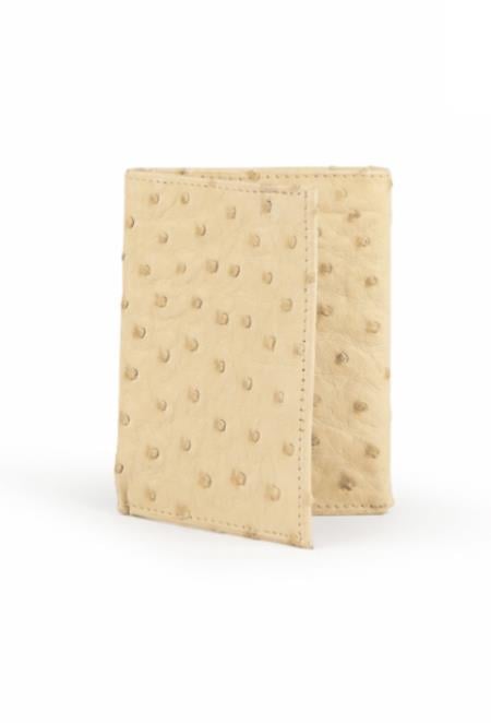 Men's Full Quill Ostrich Trifold Winter White